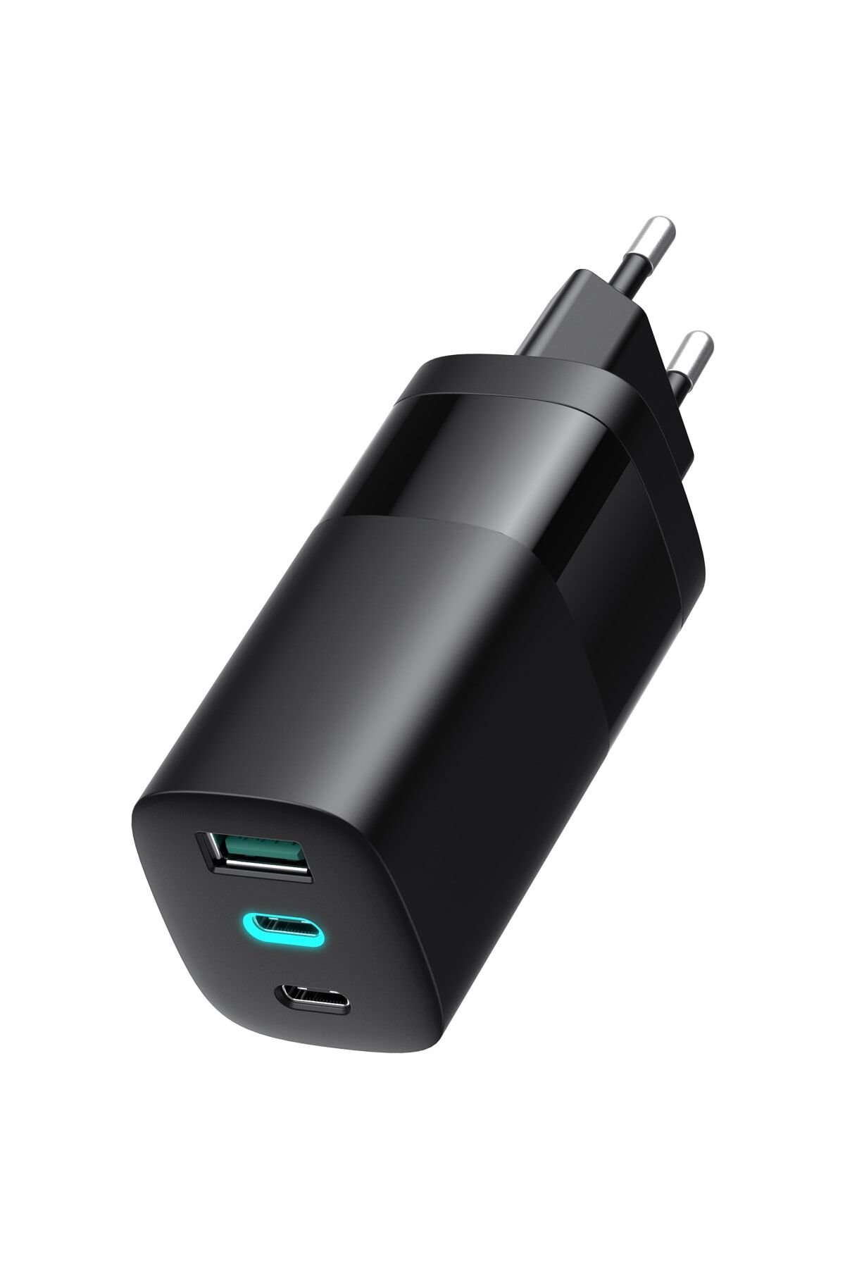 Uc10 65w Gan Teknoloji Hızlı Şarj Adaptörü - 2 Type-c, 1 Usb Girişi (macbook Ve Iphone Uyumlu) Siyah