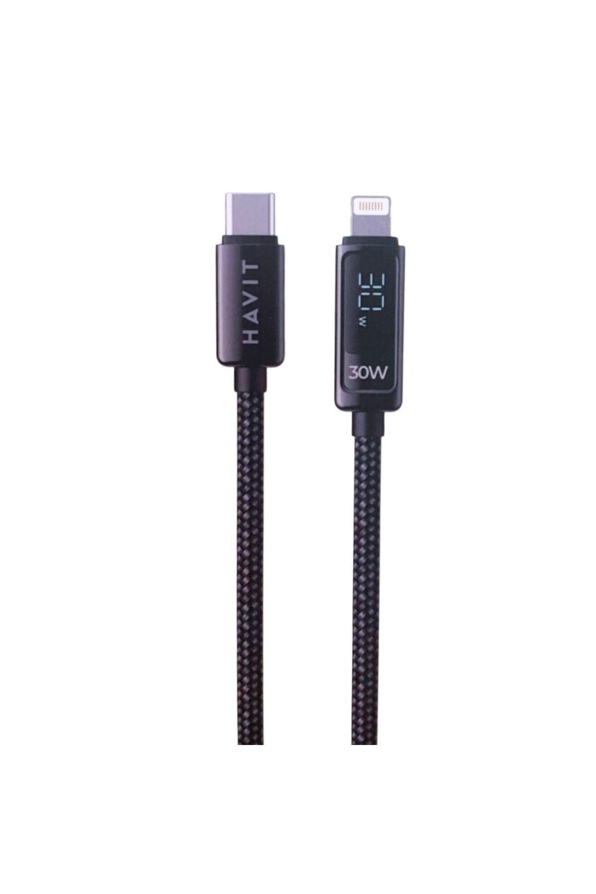 CB6247 PD100W Type-C to Type-C Göstergeli Şarj Kablosu Black