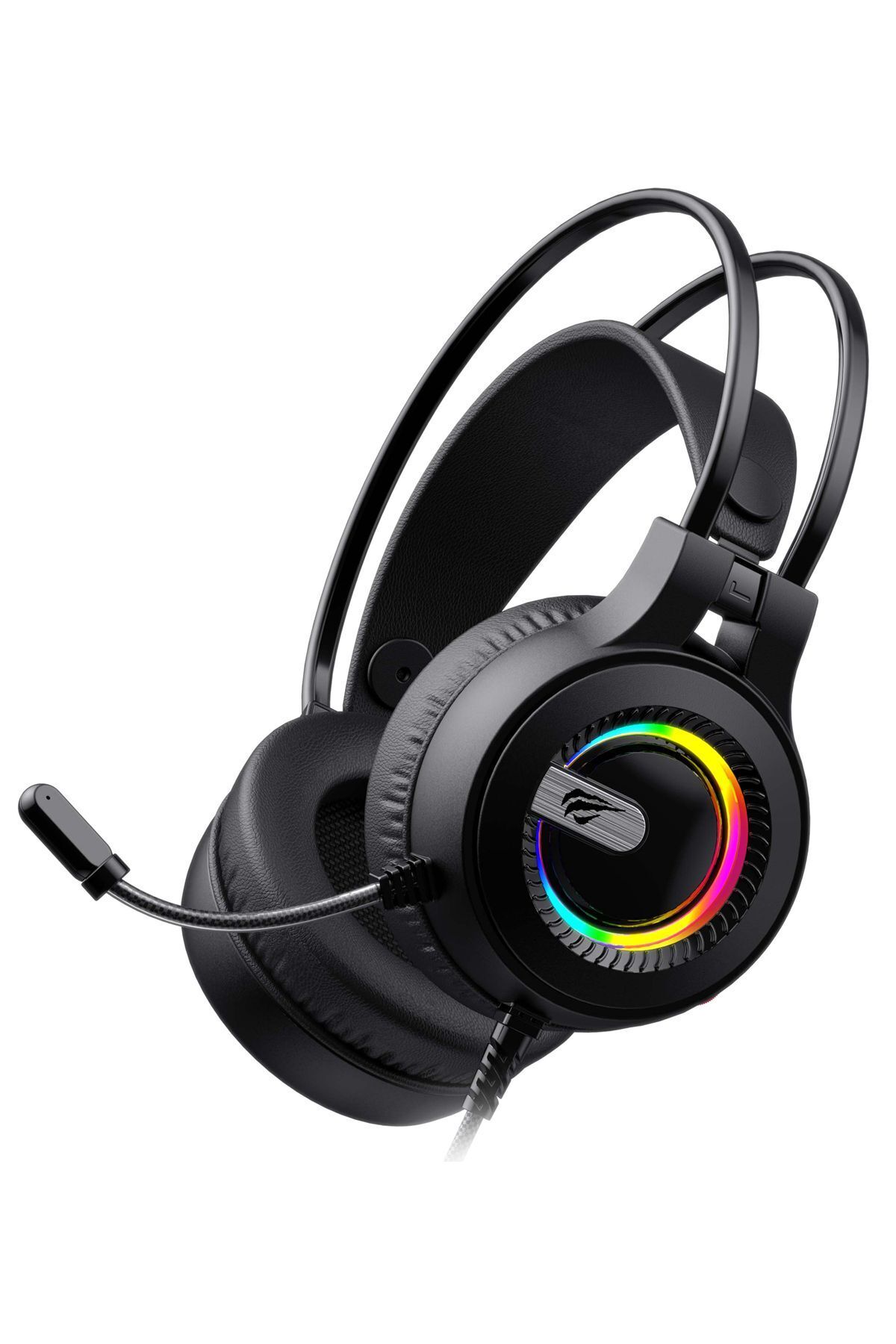 Gamenote H2040D RGB Aydınlatmalı Mikrofonlu Gaming Oyuncu Kulaklığı - 3.5mm Jack + USB - Beyaz Siyah