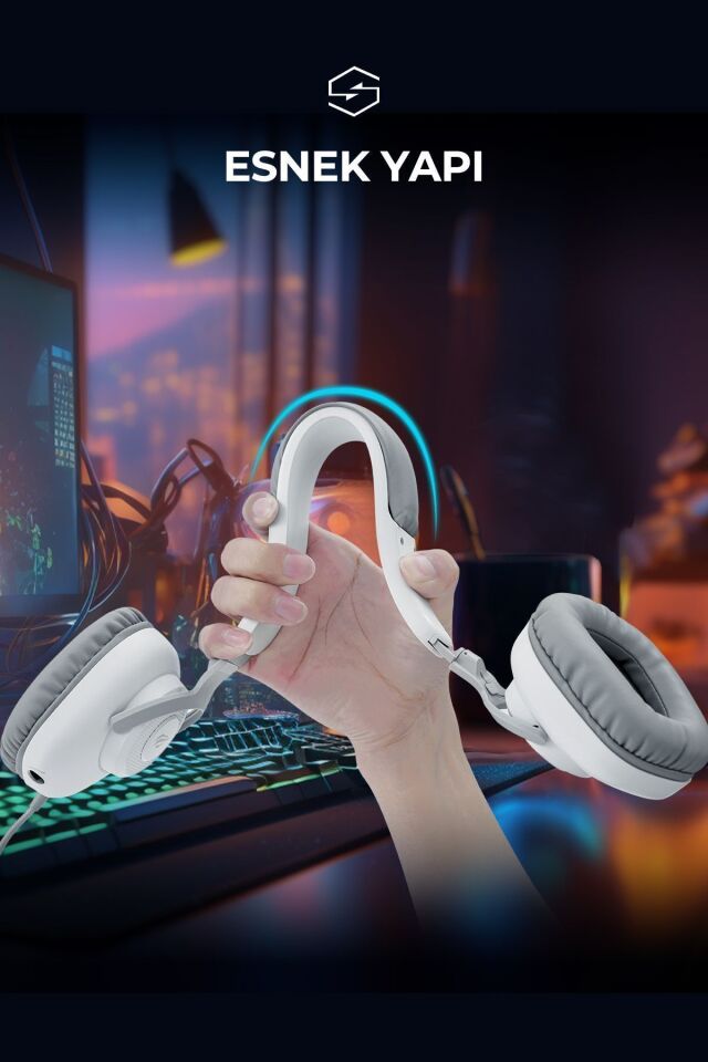 Gamenote H2230D Gaming Mikrofonlu Oyuncu Kulaklığı 3.5mm Jack Beyaz