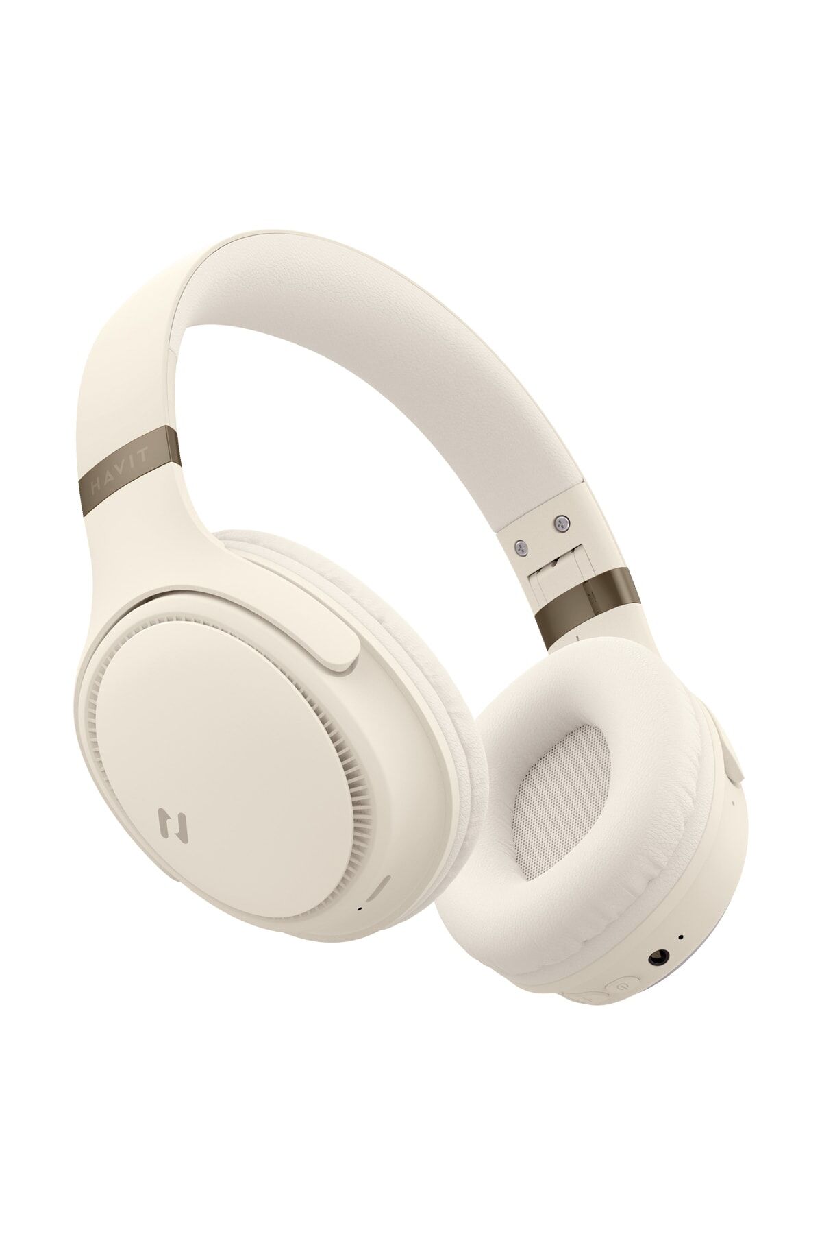 H630BT Katlanabilir Kafa Üstü Mikrofonlu Bluetooth Kulaklık - 36 Saat Kullanım Bluetooth V5.3 Krem