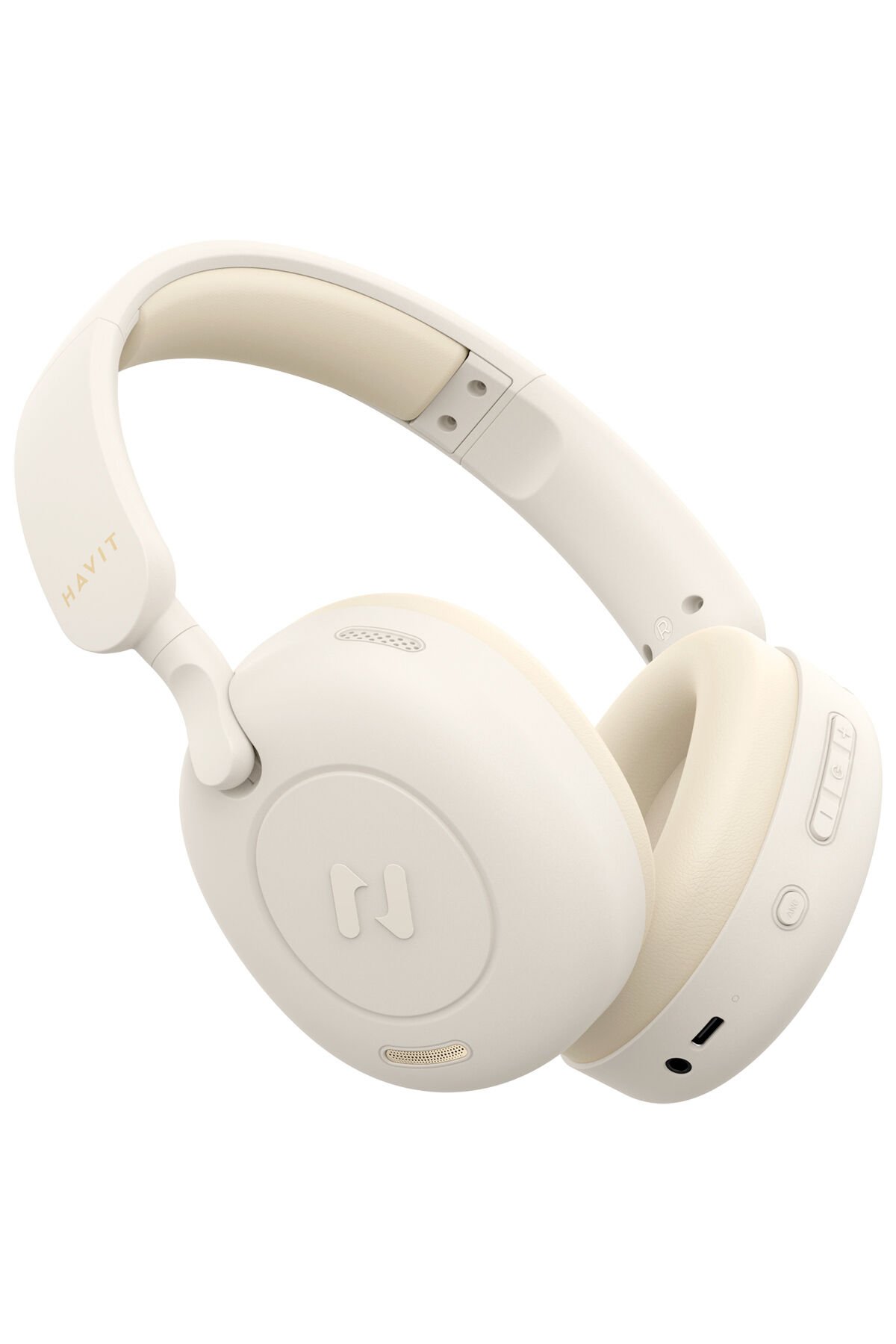 H655bt Hibrit Anc Kulaküstü Bluetooth Kulaklık - 76 Saat Batarya, Enc, Anc,Çift Cihaz Desteği,Hi-Res Bej