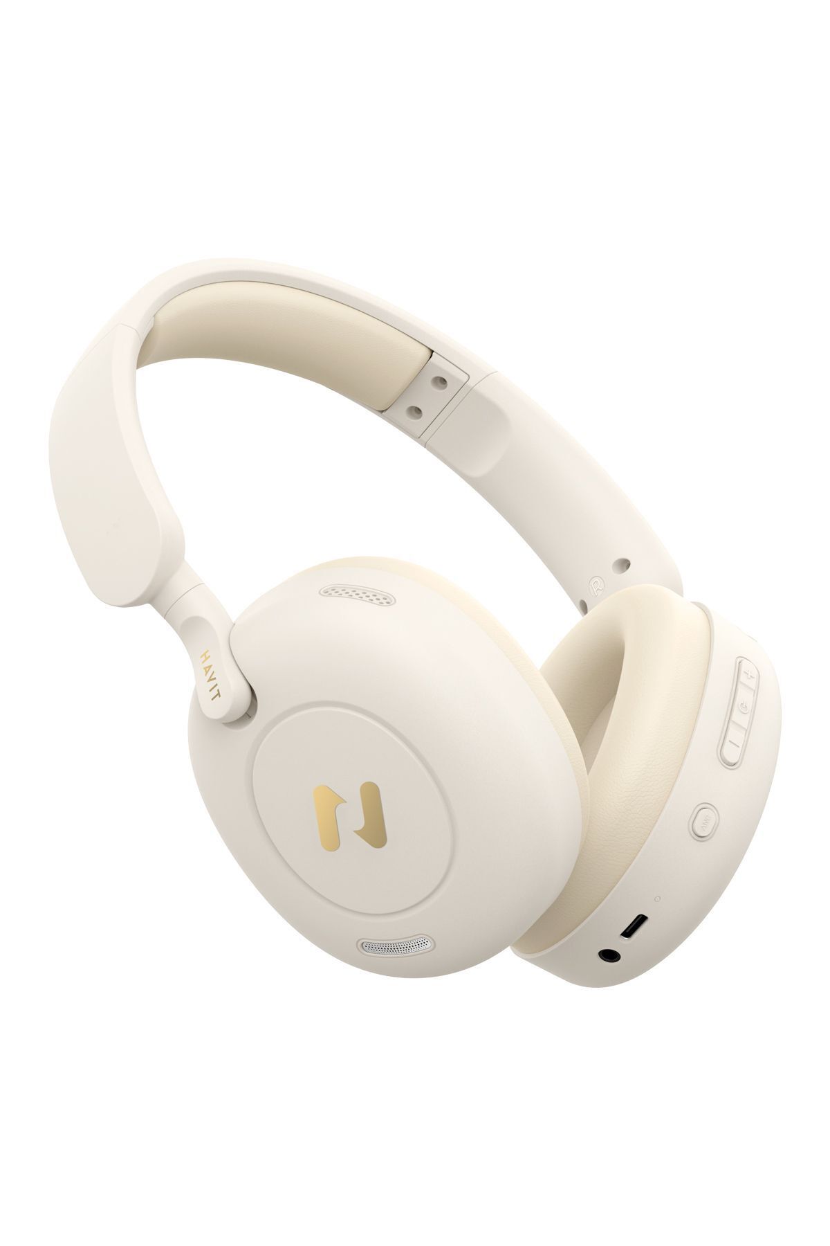 H655BT PRO Hi-Res ANC Kulaküstü Bluetooth Kulaklık - 80 Saat Batarya, AI Gürültü Önleme Bej