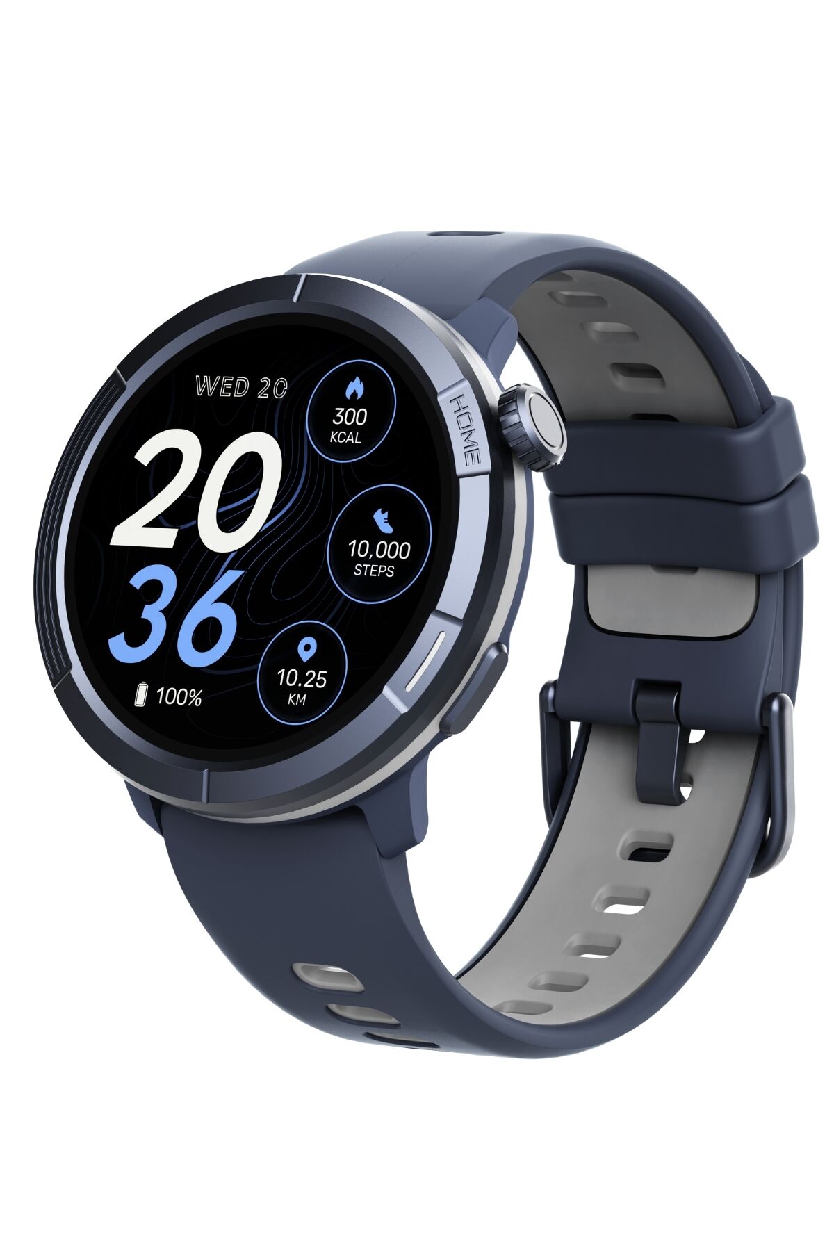 M9058 GPS Profesyonel Outdoor 1.43'' Amoled Akıllı Saat Mavi