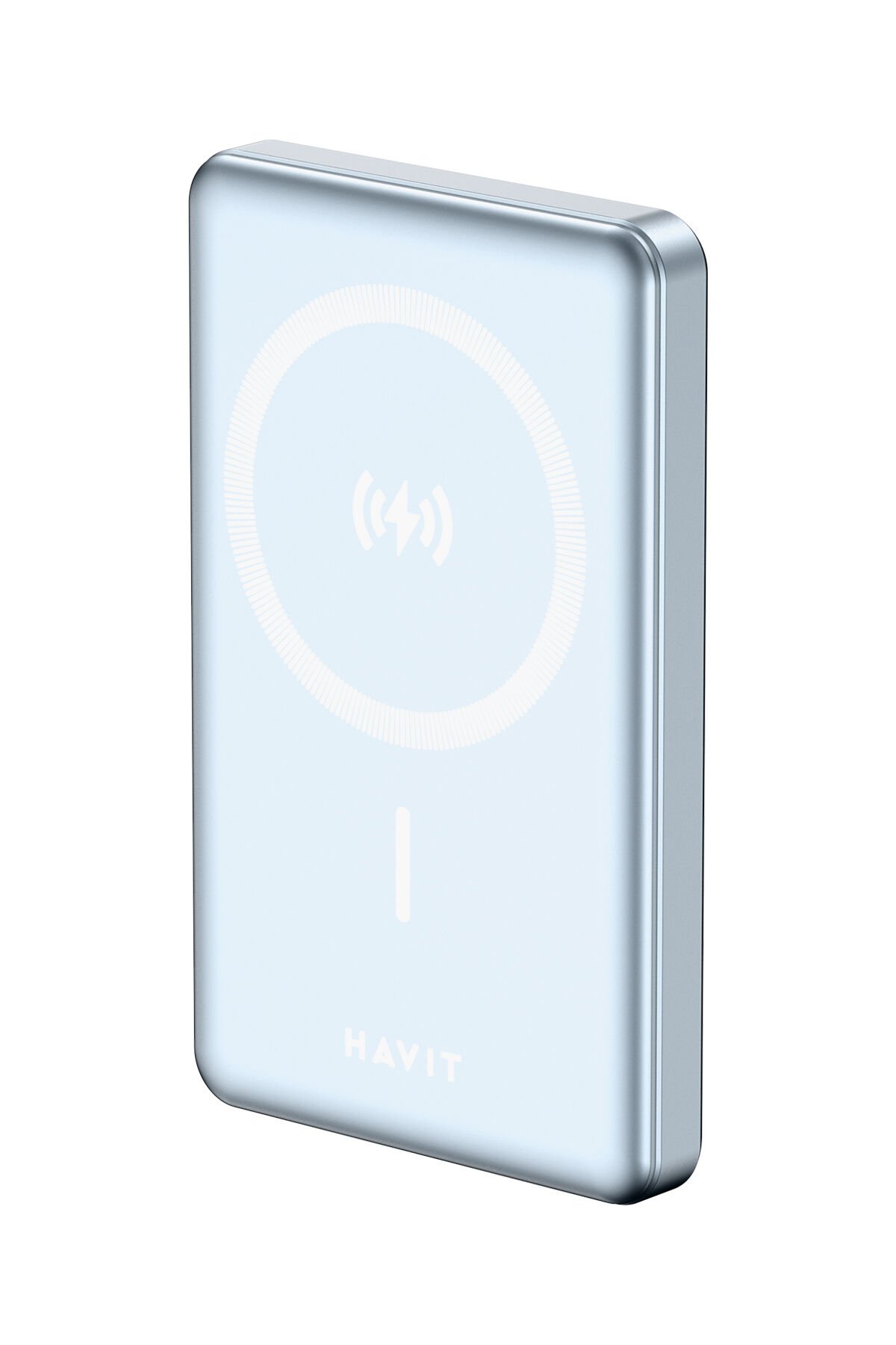 PB5203 10.000mAh Magsafe Manyetik Kablosuz Powerbank Ultra İnce 20W, Iphone Uyumlu Mavi