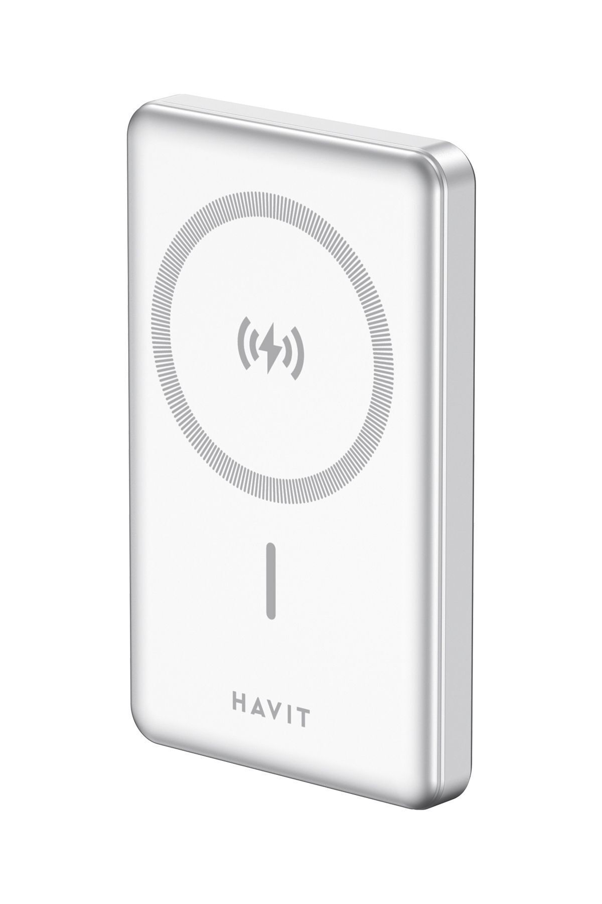 PB5203 10.000mAh Magsafe Manyetik Kablosuz Powerbank Ultra İnce 20W, Iphone Uyumlu Gri