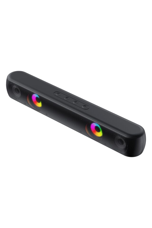 Sk854bt Rgb Uyumlu  Işıklı Gaming Oyuncu Bluetooth Hoparlör Masaüstü Siyah