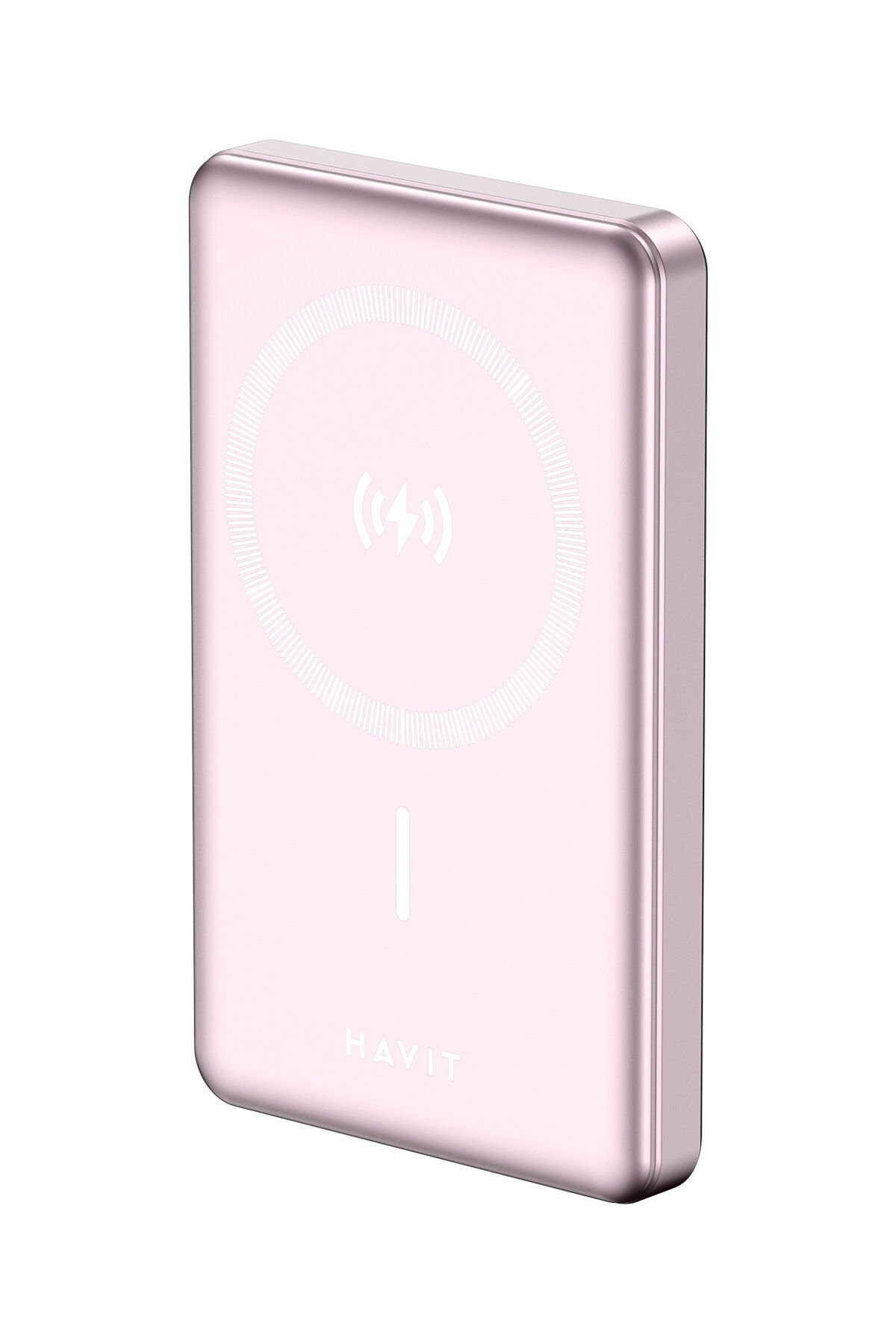 PB5203 10.000mAh Magsafe Manyetik Kablosuz Powerbank Ultra İnce 20W, Iphone Uyumlu Pembe