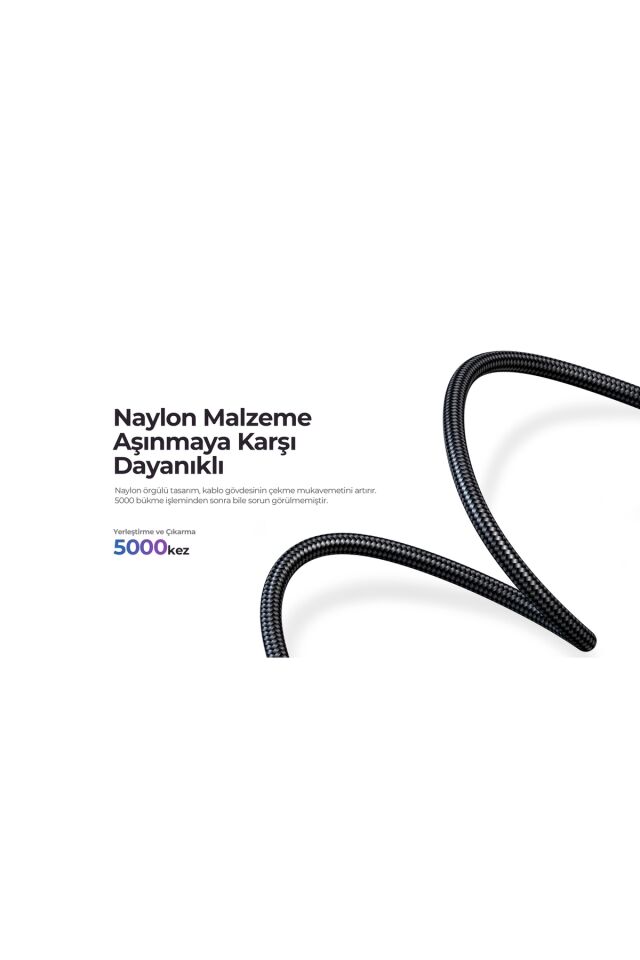 CB6247 PD100W Type-C to Type-C Göstergeli Şarj Kablosu