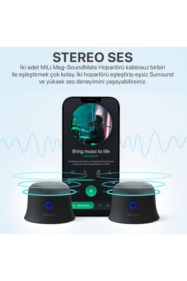 Mag-soundmate Magsafe Mini Taşınabilir Bluetooth Hoparlör