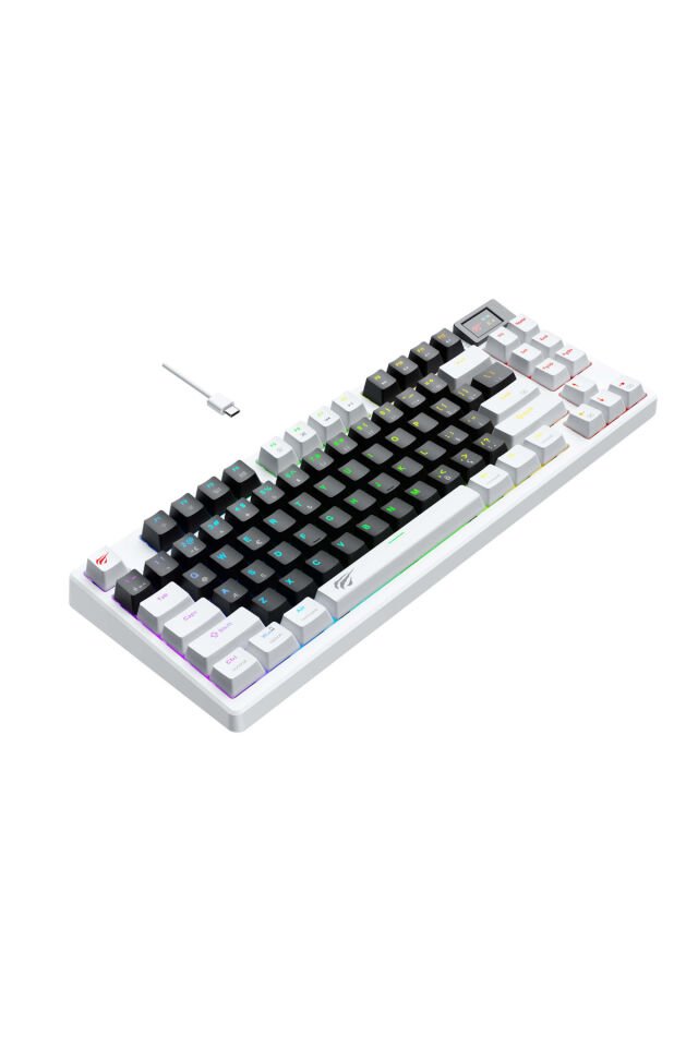 Gamenote KB884L Rgb Mekanik Türkçe Klavye 1.06inç Tft-lcd Ekran - Brown Switch