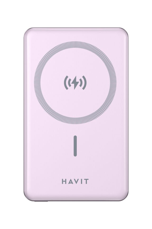 Pb5202 5.000mah Magsafe Manyetik Kablosuz Powerbank Ultra Ince 20w, Iphone Uyumlu - Mor