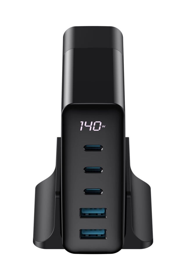 UCLE004 140W Gan Teknoloji 5-Portlu PD 3.1 Göstergeli Hızlı Şarj Cihazı (Macbook, Iphone Uyumlu)