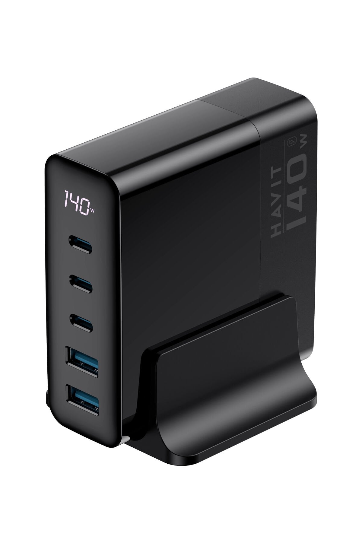 UCLE004 140W Gan Teknoloji 5-Portlu PD 3.1 Göstergeli Hızlı Şarj Cihazı (Macbook, Iphone Uyumlu)