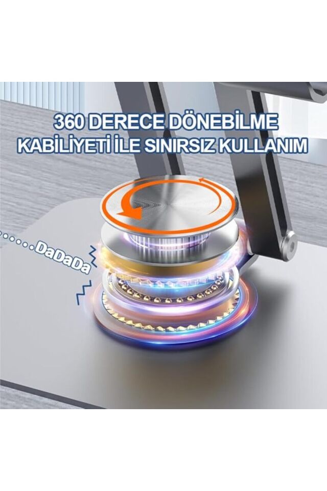Tablet Standı 360° Dönebilen Tablet Tutucu Katlanabilir Alüminyum Tablet Ve Telefon Standı