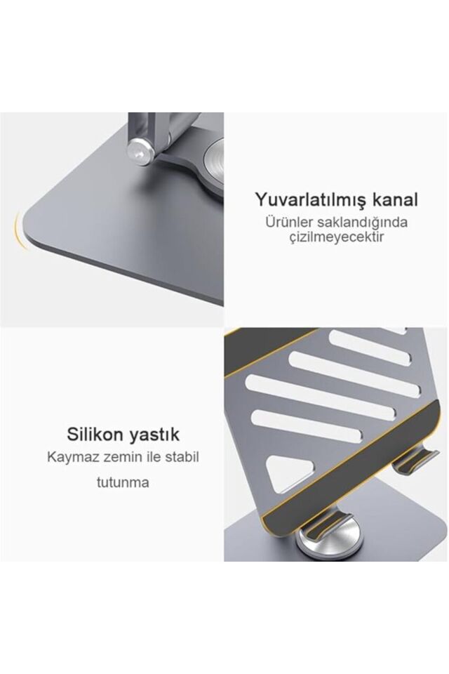 Tablet Standı 360° Dönebilen Tablet Tutucu Katlanabilir Alüminyum Tablet Ve Telefon Standı