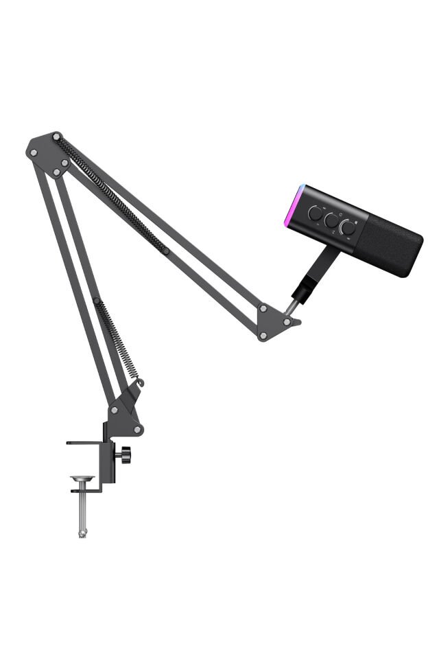 Gamenote GK71 Pro RGB Yayıncı Mikrofonu, 24-Bit, 192kHz, XLR & Type-C, Stantlı