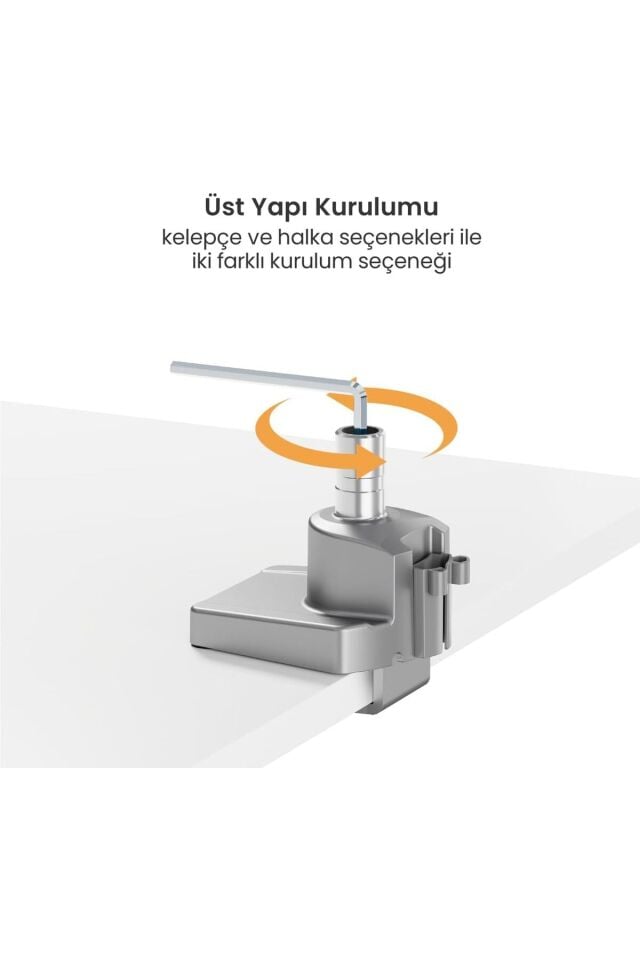 Monitör Tutucu, 17''-35'' Ekranlar için, 12kg Taşıma Kapasiteli, VESA Uyumlu, Siyah