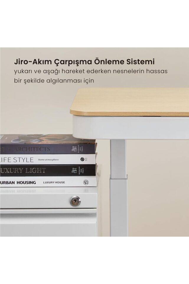 Elektrikli Çalışma Masası Yüksekliği Ayarlanabilir Hafızalı 1x Type-C 1x Usb-A