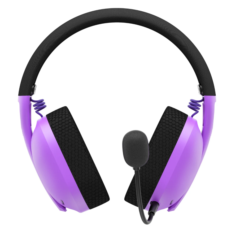 Gamenote Fuxi-H3 Gaming Oyuncu Mikrofonlu Kulaklığı 7.1 - 4 Modlu (BT, 2.4Ghz, Type-C, 3.5mm) Mor