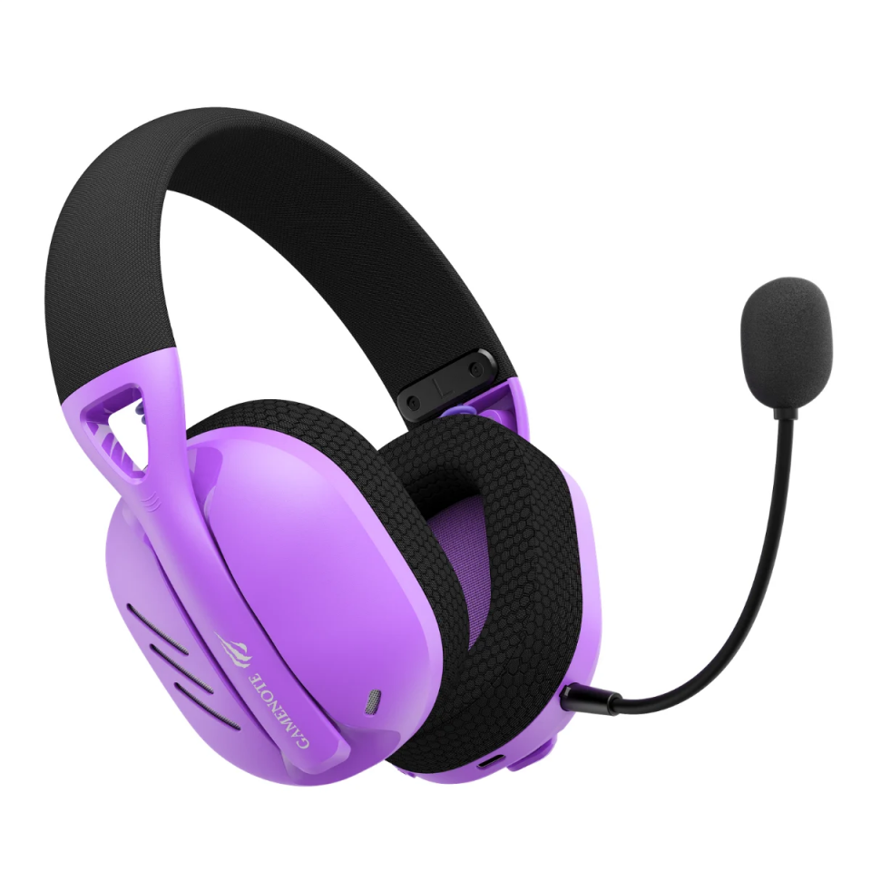 Gamenote Fuxi-H3 Gaming Oyuncu Mikrofonlu Kulaklığı 7.1 - 4 Modlu (BT, 2.4Ghz, Type-C, 3.5mm) Mor