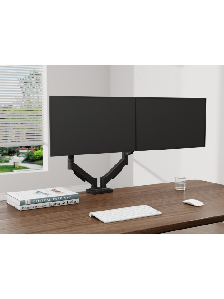 Voltix 17'' - 32'' Ekranlar İçin, Her Kol 9kg Taşıma Kapasiteli, VESA Uyumlu, Çift Kol Amortisörlü Monitör Kolu, 2li Monitör Kolu